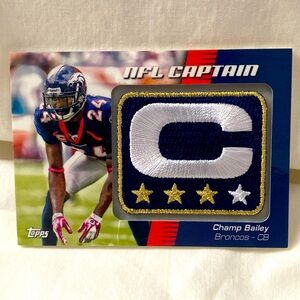2012 Topps Champ Bailey Commemorative NFL Captain Patch #NCP-CB (MISC14)